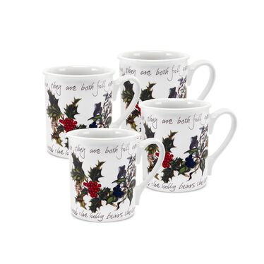The Holly and The Ivy Mug Set of 4
